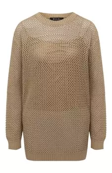 Свитер из хлопка и шелка Loro Piana