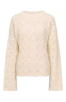 Свитер из хлопка и шелка Loulou Studio