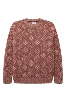 Свитер из шерсти и хлопка Brunello Cucinelli