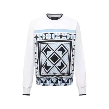 Свитшот из хлопка и льна Dolce &amp; Gabbana