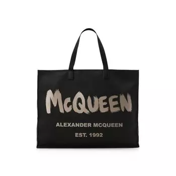 Текстильная сумка-шопер Alexander McQueen