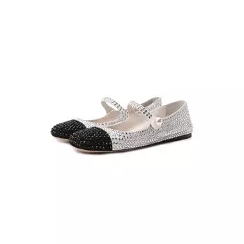 Текстильные балетки Miu Miu