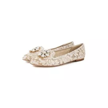 Текстильные балетки Rainbow Lace Dolce &amp; Gabbana