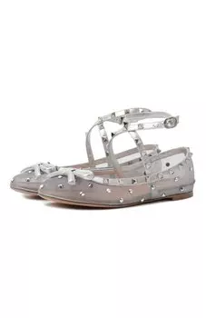 Текстильные балетки Rockstud Valentino