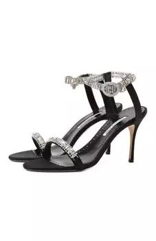 Текстильные босоножки Asasan 90 Manolo Blahnik