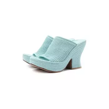 Текстильные мюли Wedge Bottega Veneta