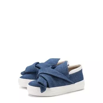 Текстильные слипоны с бантами N21