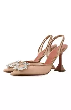 Текстильные туфли Begum Sling 95 Amina Muaddi