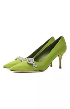 Текстильные туфли Manolo Blahnik