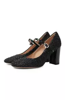 Текстильные туфли Mary Ribbon 85 Gianvito Rossi