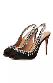 Текстильные туфли Temptation Crystal 105 Aquazzura