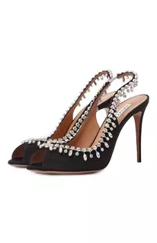 Текстильные туфли Temptation Crystal 105 Aquazzura