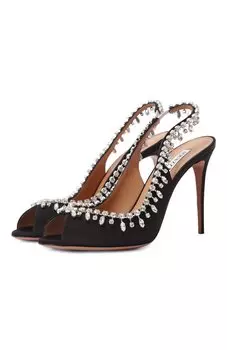Текстильные туфли Temptation Crystal 105 Aquazzura