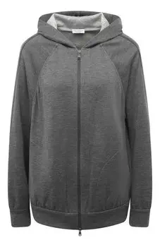 Толстовка из хлопка и шелка Brunello Cucinelli