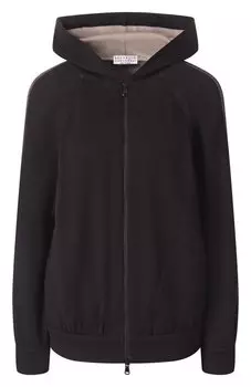 Толстовка из хлопка и шелка Brunello Cucinelli