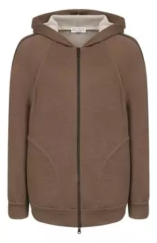 Толстовка из хлопка и шелка Brunello Cucinelli