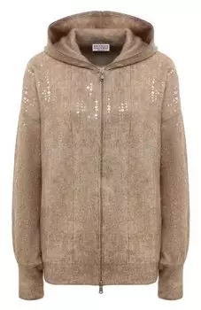 Толстовка из шерсти и шелка Brunello Cucinelli