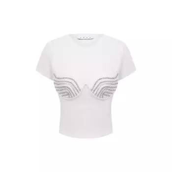 Топ-бюстье с отделкой стразами Area