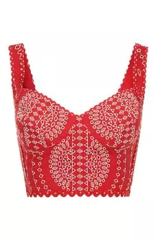 Топ из хлопка и льна Charo Ruiz Ibiza