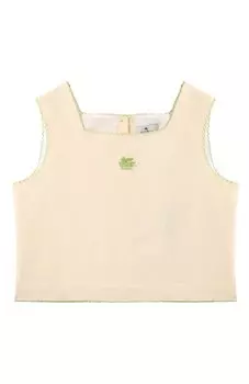 Топ из хлопка и льна Etro