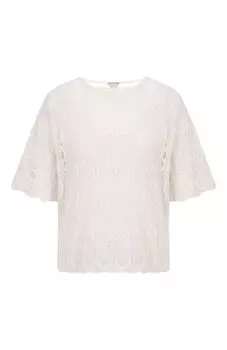 Топ из хлопка и шелка Bottega Veneta