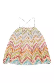 Топ из хлопка и шелка Missoni