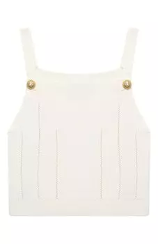 Топ из хлопка и вискозы Balmain
