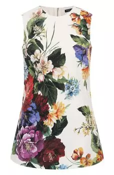 Топ из хлопка и вискозы Dolce & Gabbana