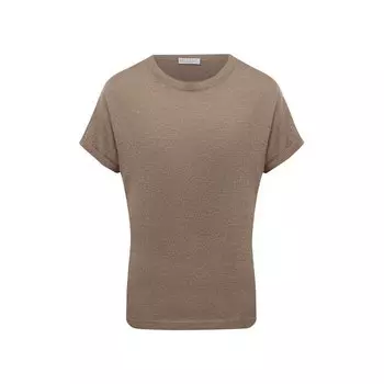 Футболка из кашемира и шелка Brunello Cucinelli