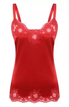 Топ из шелка и хлопка Dolce & Gabbana