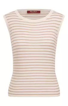 Топ из шелка и шерсти Max Mara Studio