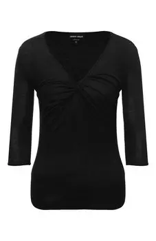 Топ из шелка и вискозы Giorgio Armani