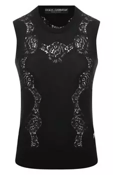 Топ из кашемира и шелка Dolce & Gabbana