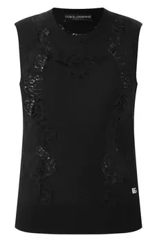Топ из шерсти и шелка Dolce & Gabbana