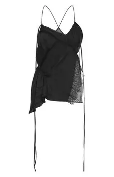 Топ из вискозы и шелка Ann Demeulemeester