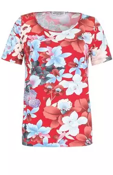 Топ с круглым вырезом и цветочным принтом Leonard Paris