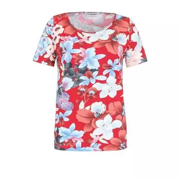 Топ с круглым вырезом и цветочным принтом Leonard Paris