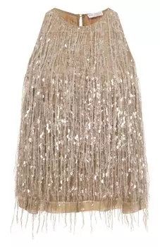 Топ с отделкой пайетками Brunello Cucinelli