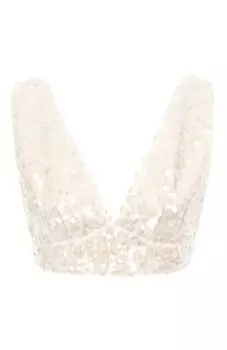 Топ с отделкой пайетками Philosophy di Lorenzo Serafini