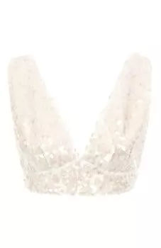 Топ с отделкой пайетками Philosophy di Lorenzo Serafini