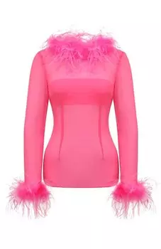 Топ с отделкой перьями Giuseppe di Morabito