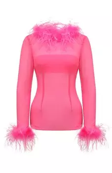 Топ с отделкой перьями Giuseppe di Morabito