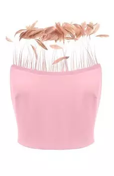 Топ с отделкой перьями Giuseppe di Morabito