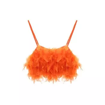 Топ с отделкой перьями Giuseppe di Morabito