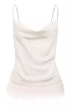 Топ с отделкой перьями Seven Lab