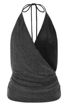 Топ с отделкой стразами Balmain