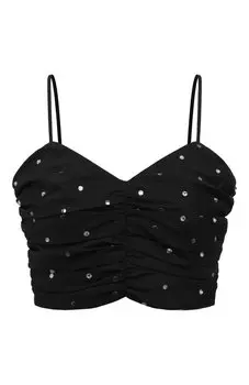 Топ с отделкой стразами Pinko
