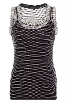 Топ с отделкой стразами YANINA