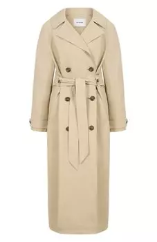 Тренч из хлопка и льна Yves Salomon