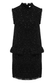 Твидовое платье с отделкой пайетками MSGM